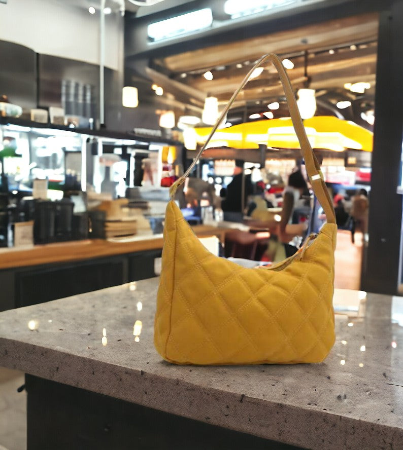 Geometric Casual Crossbody Bag - Yello