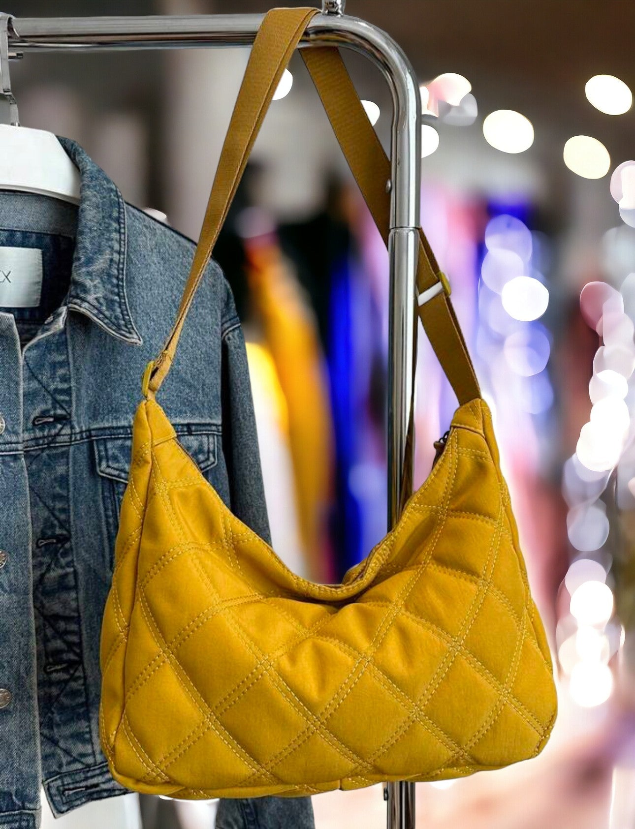 Geometric Casual Crossbody Bag - Yello