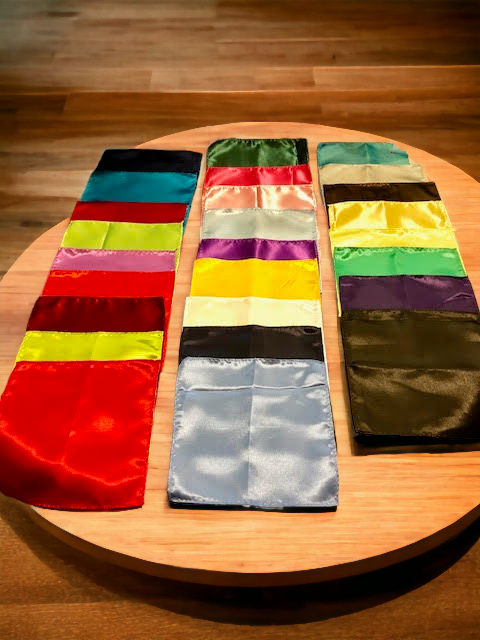 Men's Satin Pocket Squares - Various Colors Available