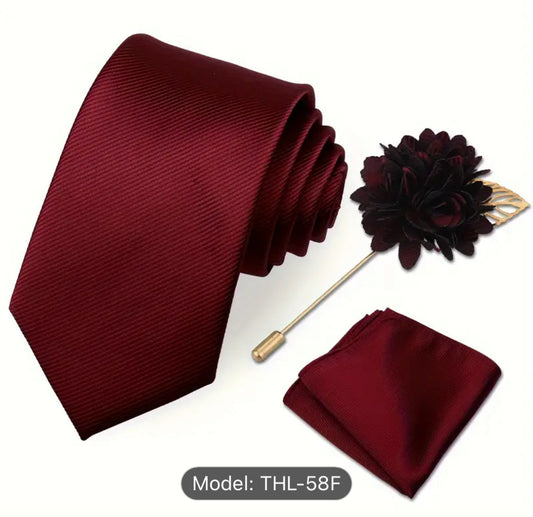 Men’s Coordinated Tie Set - Three Piece Set (58F) Available October 30th
