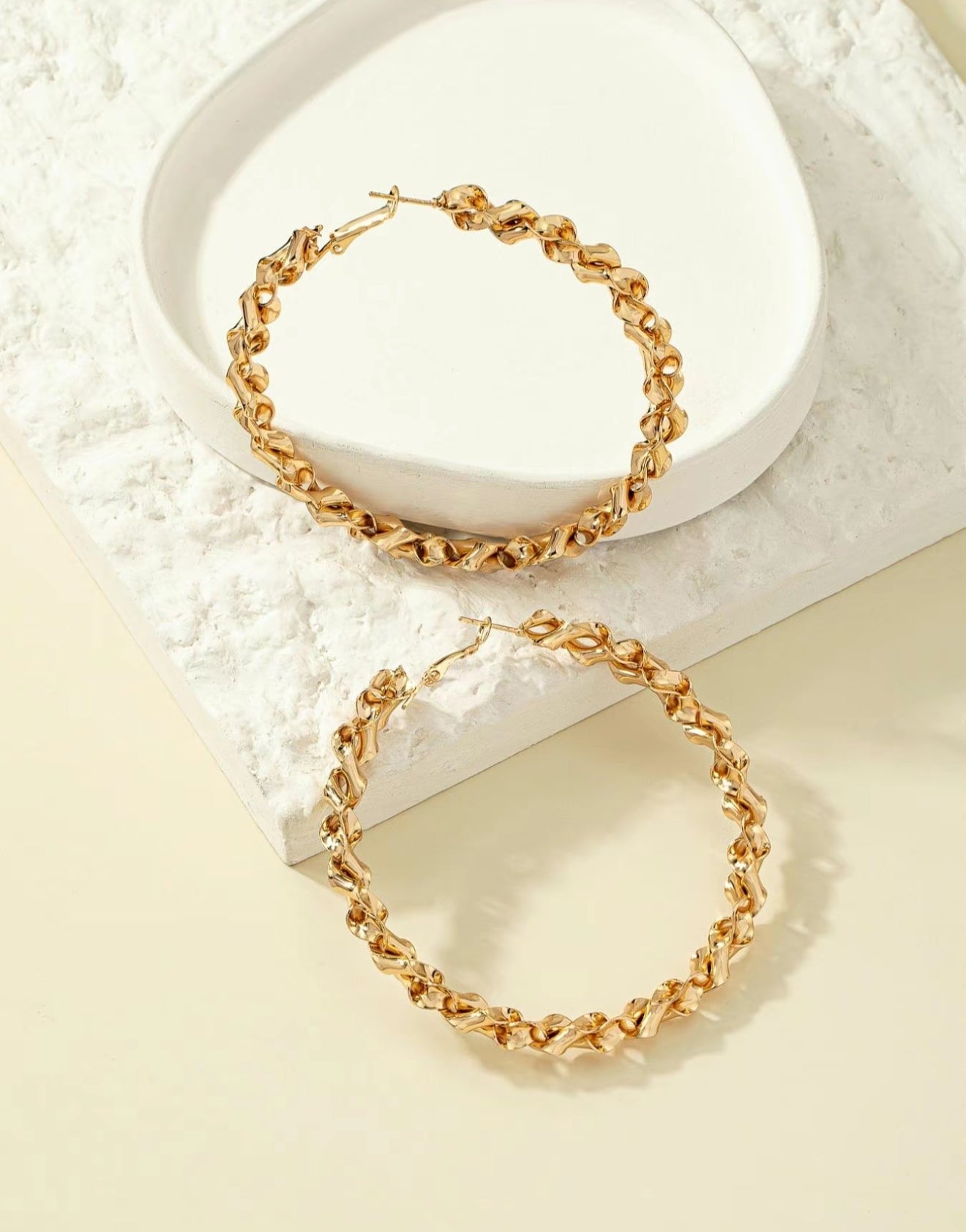 Chic Designer Large Hoop Earrings