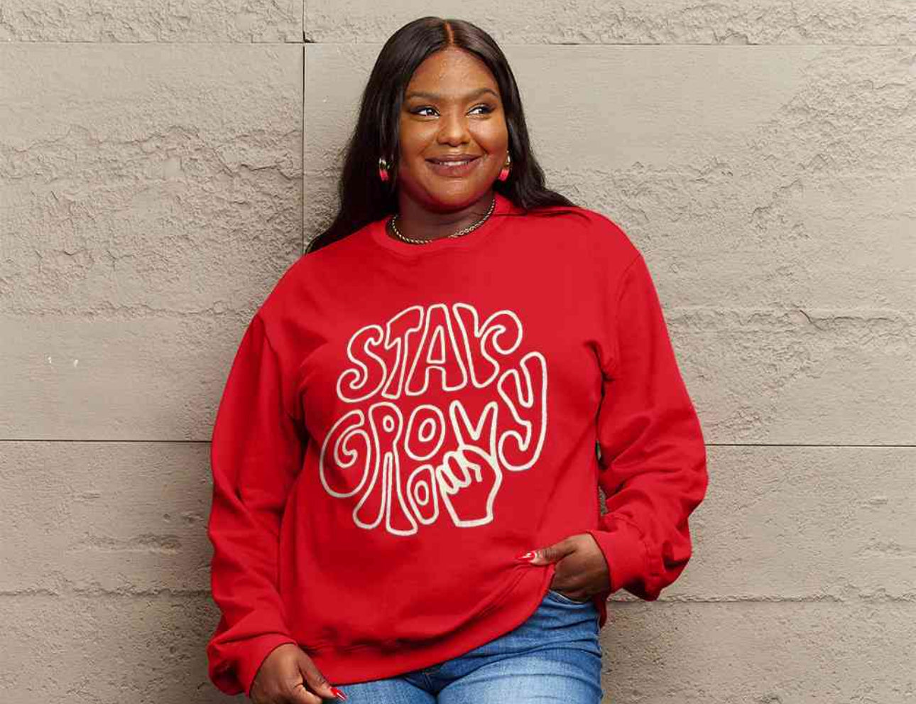 Simply Love Full Size Graphic Sweatshirt