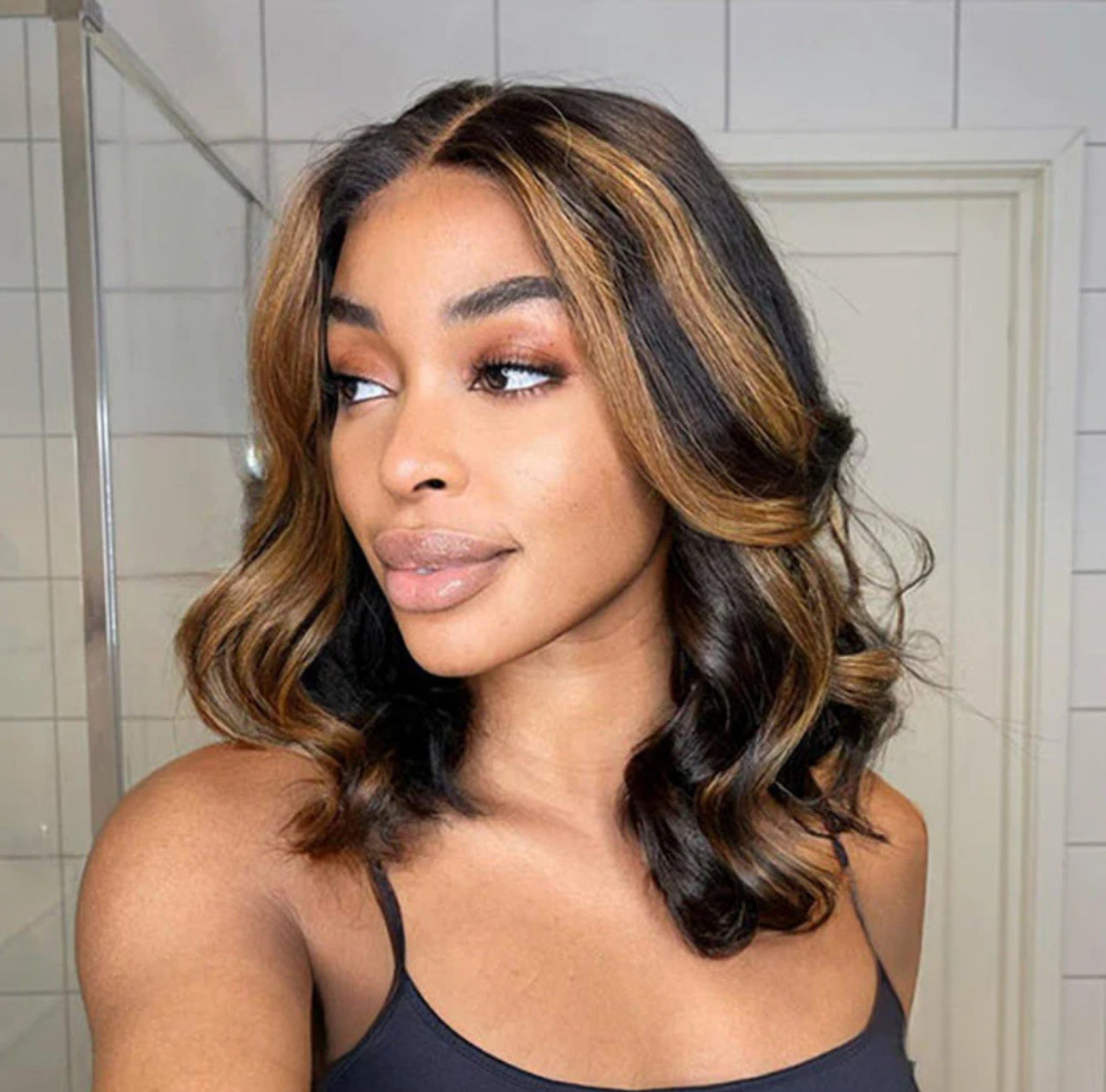 12 Inches Loose Wave Mix Blonde Color 5X5 HD Lace Closure Wig-100% Human Hair