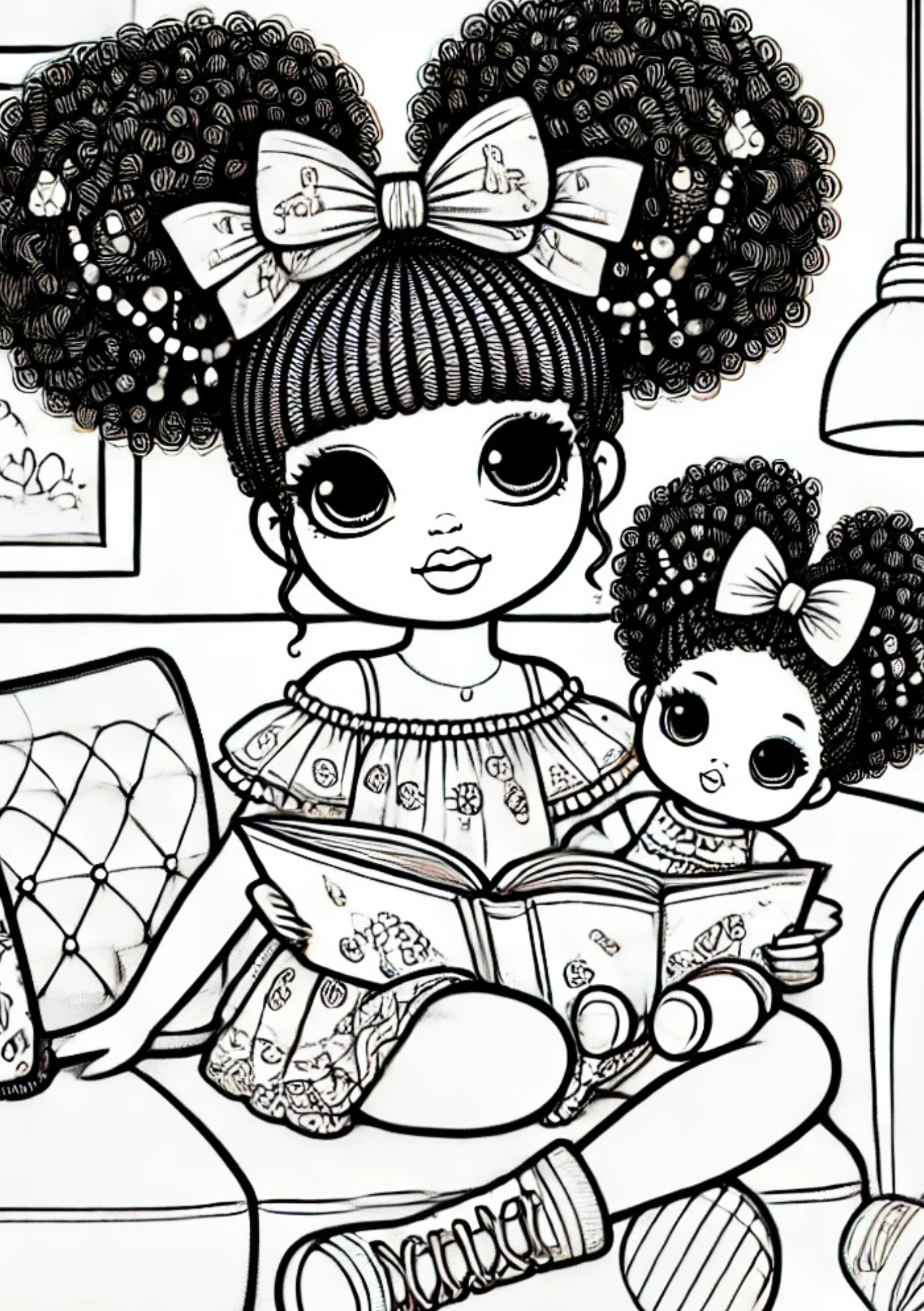 Crowned in Colors: A Black Hair Coloring Book