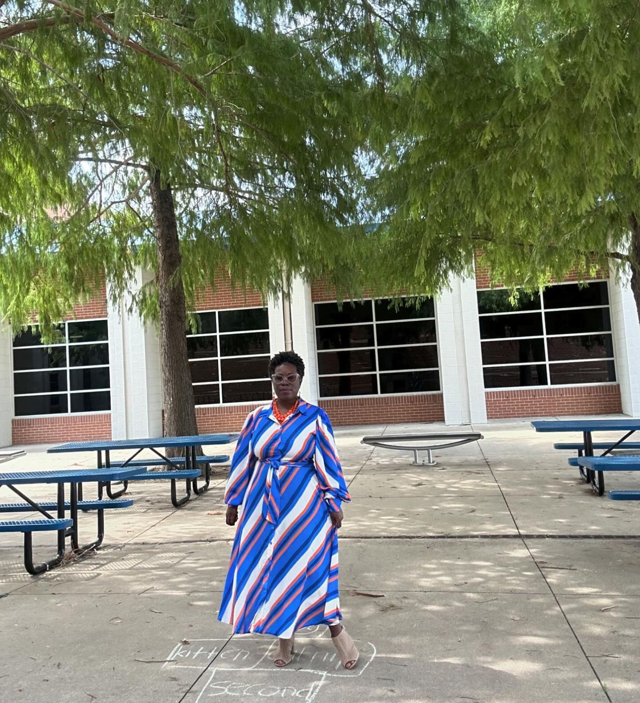 Peasant Sleeve Striped Woven Dress, Sizes Small - Large