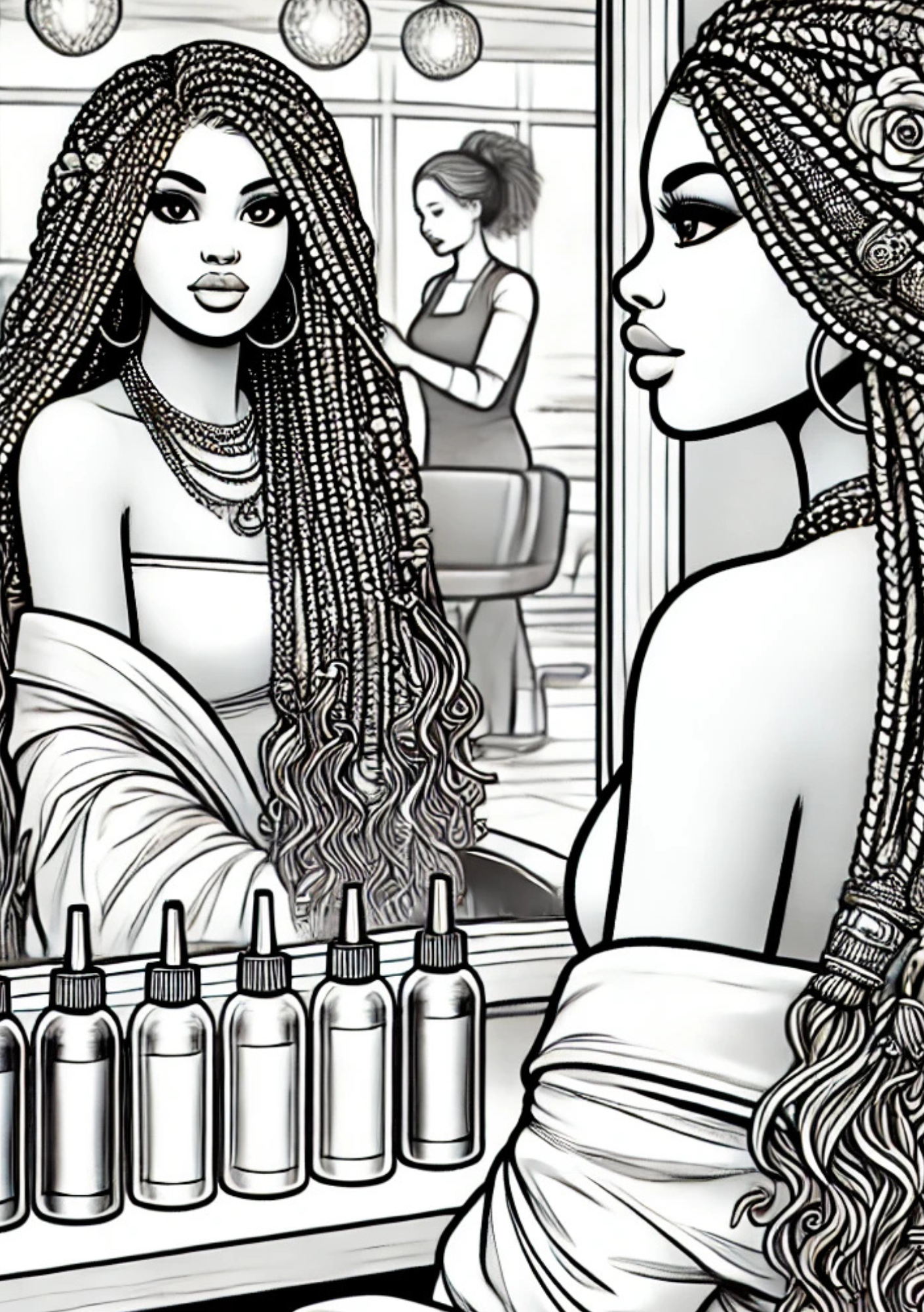 Crowned in Colors: A Black Hair Coloring Book