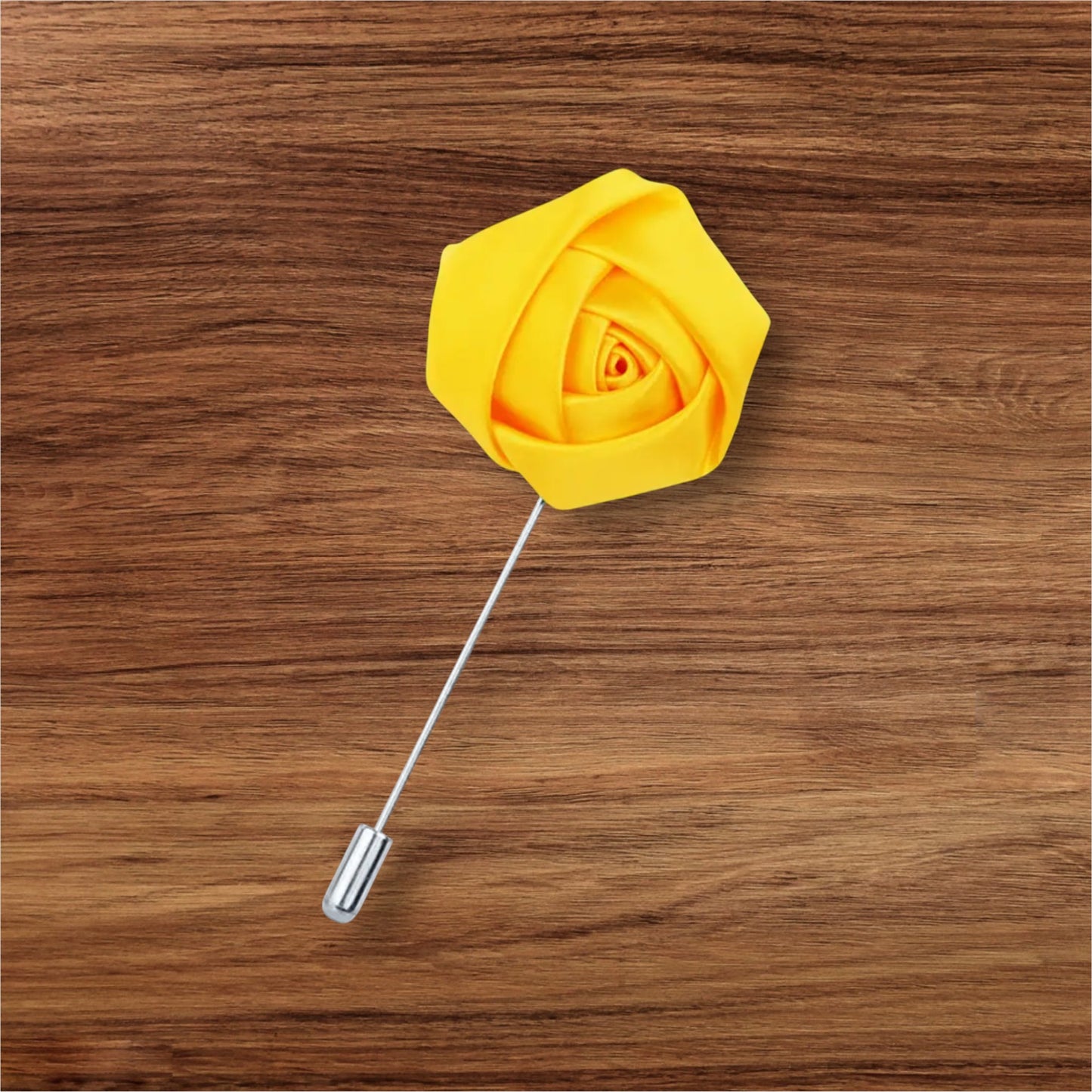 Men’s Rose Lapel Pin - Yellow