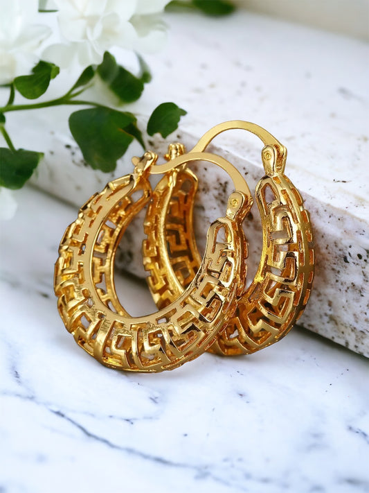 Big Chunky Golden Hoop Earrings