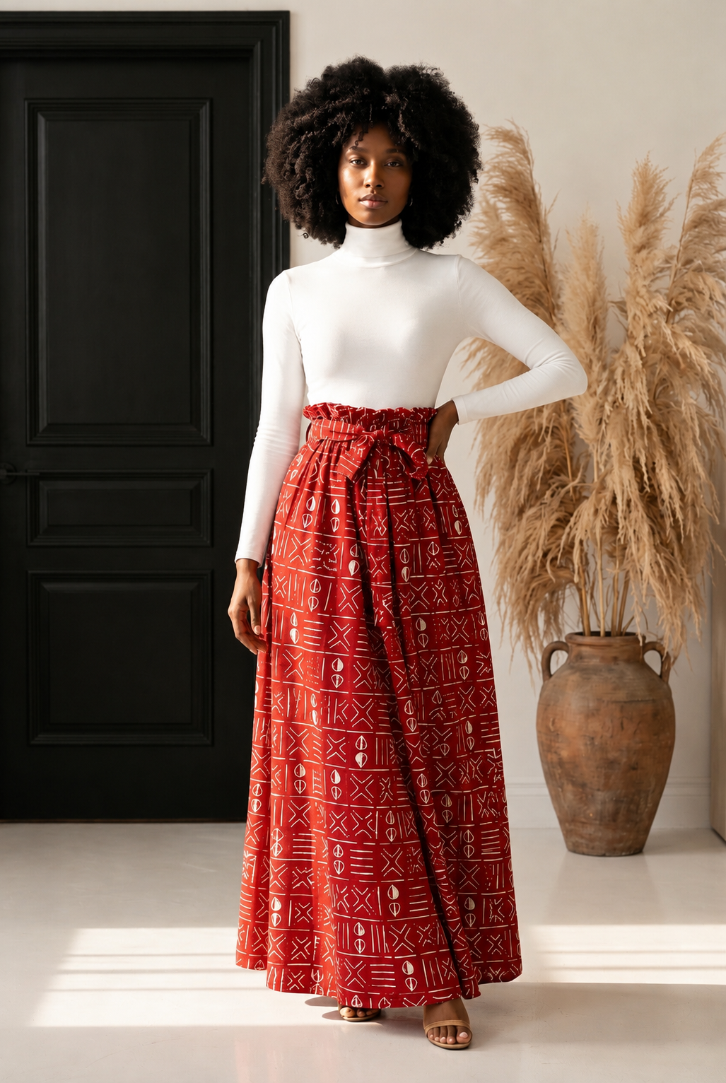 Woman Long Printed Maxi Skirt (1350 M)