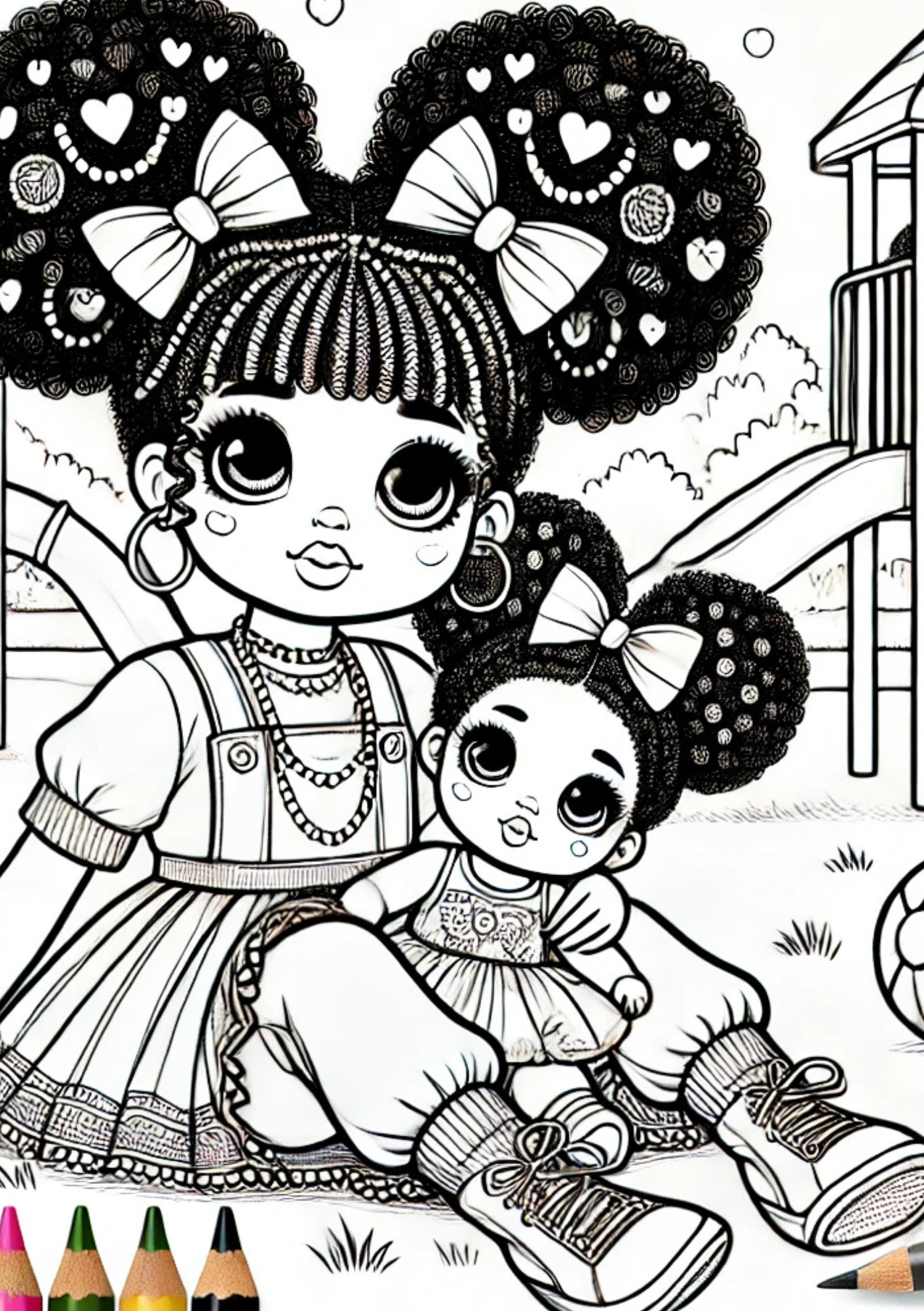 Crowned in Colors: A Black Hair Coloring Book