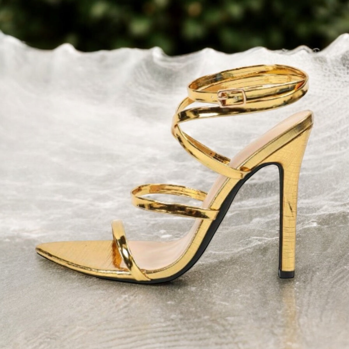 Open Toe Ankle Strap Sandals, Two Color Choices