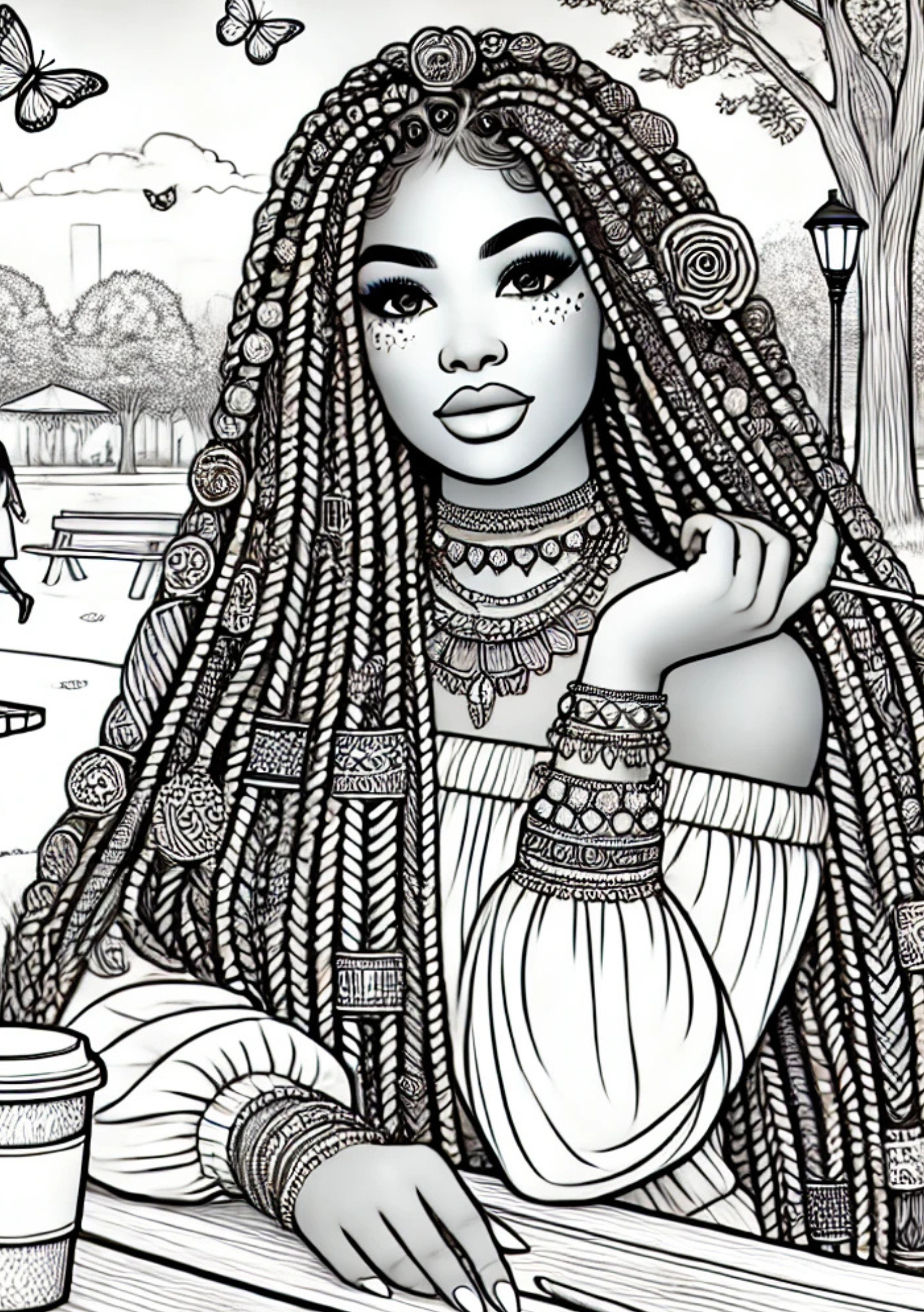 Crowned in Colors: A Black Hair Coloring Book
