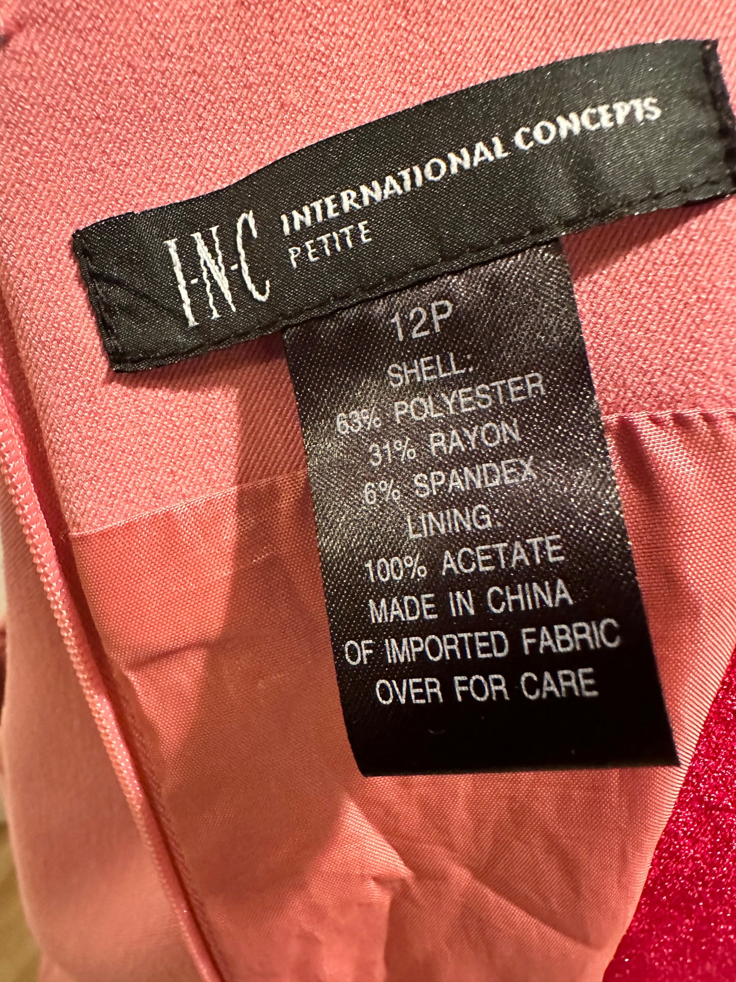 International Concepts Pink Dress, US Size 12P