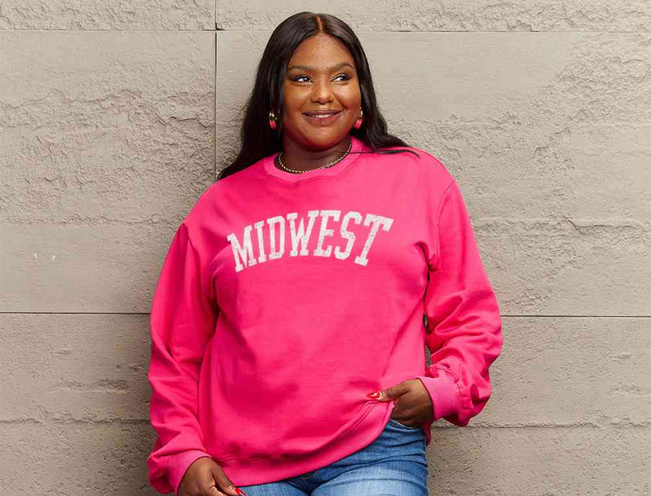 Simply Love Full Size MIDWEST Graphic Sweatshirt