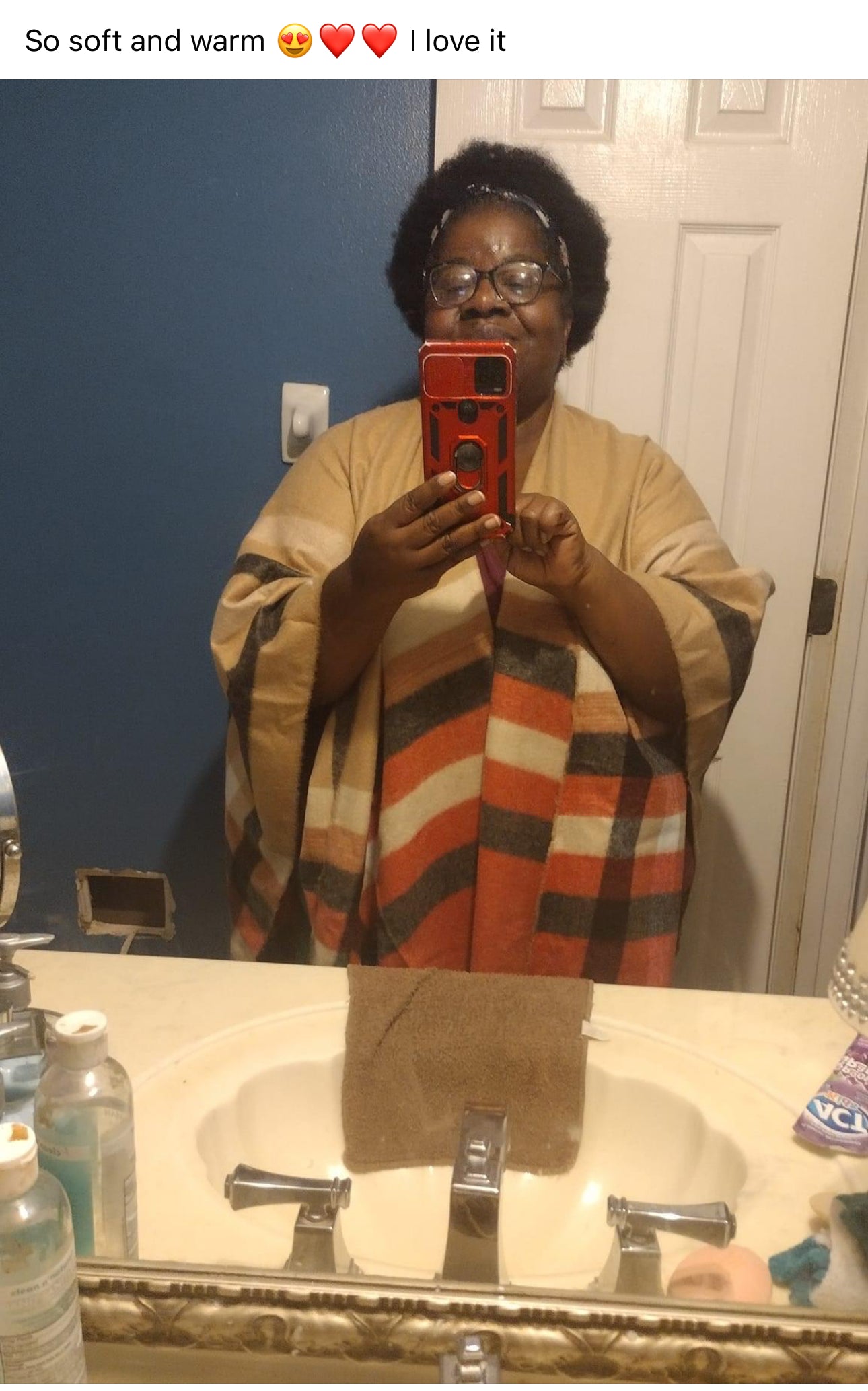 e.Luna Plaid Shawl Poncho Cardigan