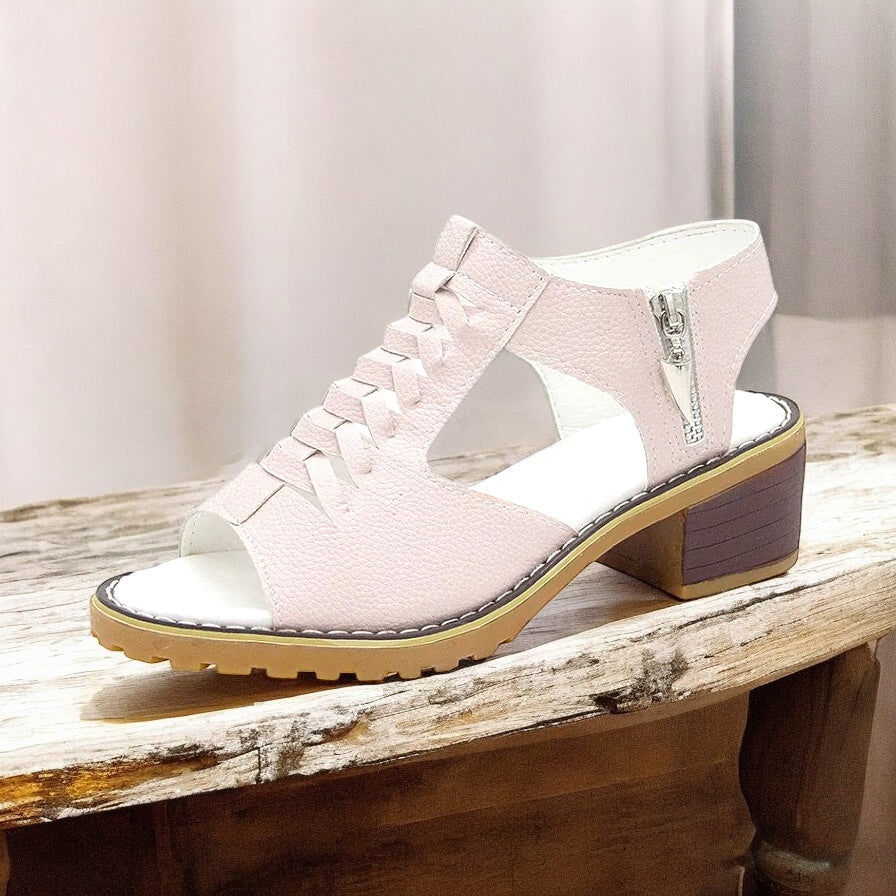 Peep Toe Block Heels Sandals, Five Color Choices
