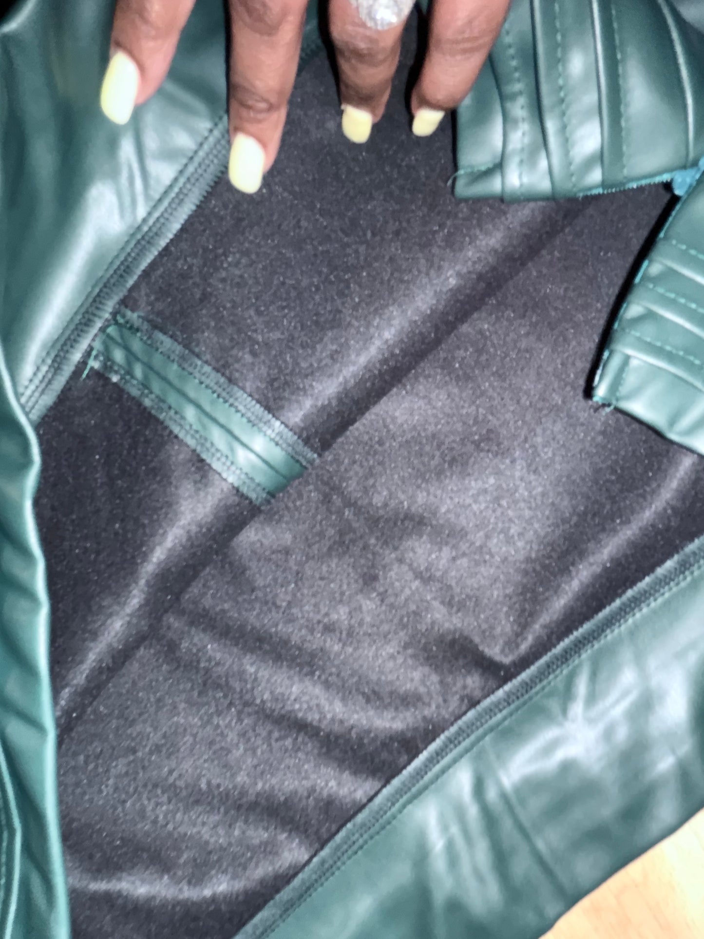 Full Size Green Faux Leather Flare Skirt - ONLY ONE LEFT!