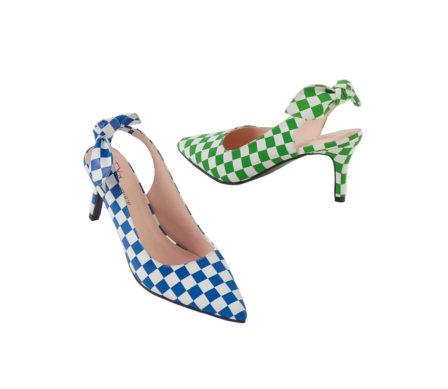Checks 'n' Bows Slingback by EY Boutique