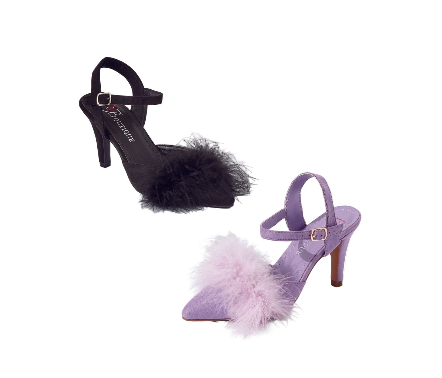 A Fluff of Faux Fur Ankle Strap by EY Boutique