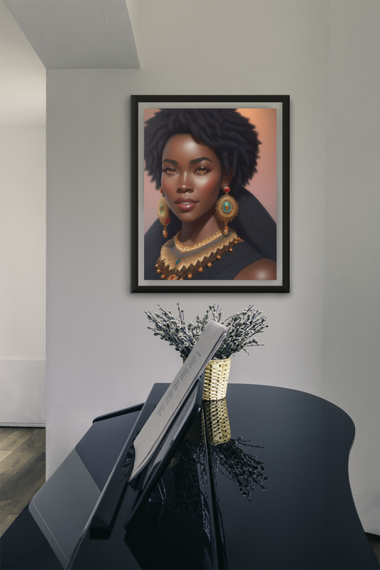 Nubian Beauty Framed Art - Digital Download