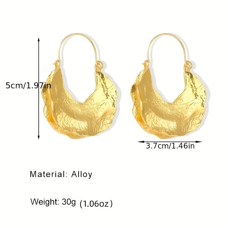Geometric Rounded Dangle Earrings