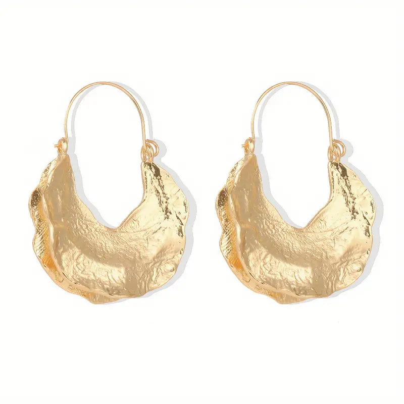 Geometric Rounded Dangle Earrings