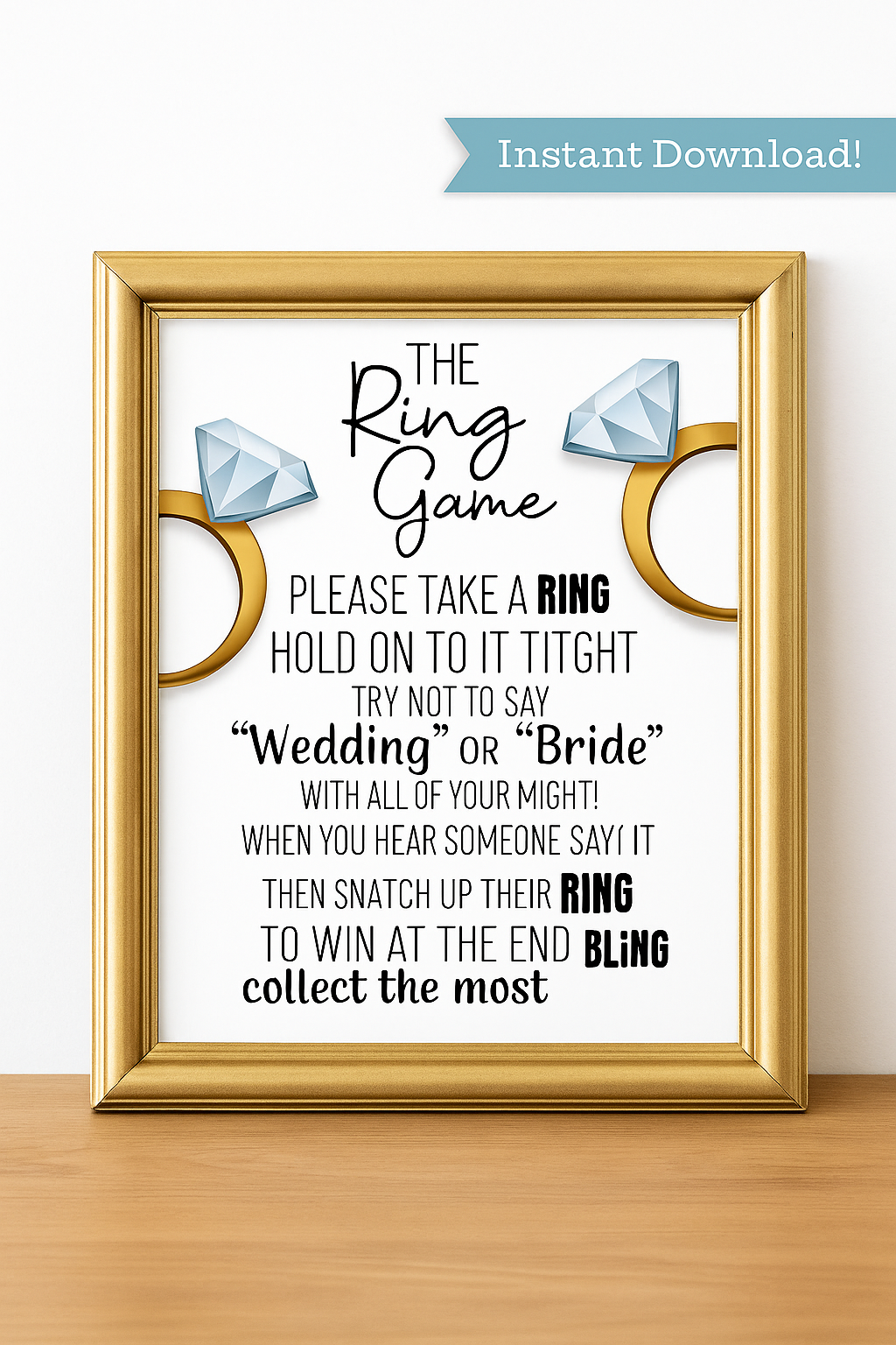 Bridal Shower Ring Game - The Ring Game