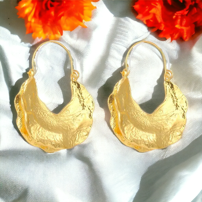 Geometric Rounded Dangle Earrings