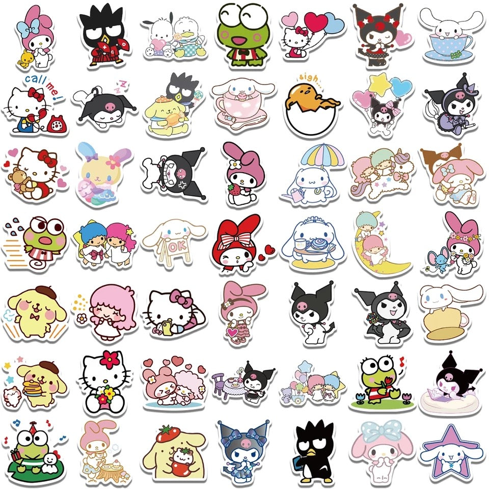 Random Fun Kawaii Sanrio Stickers, Hello Kitty and Friends