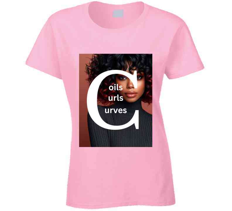 Coils Curls Curves Ladies T Shirt