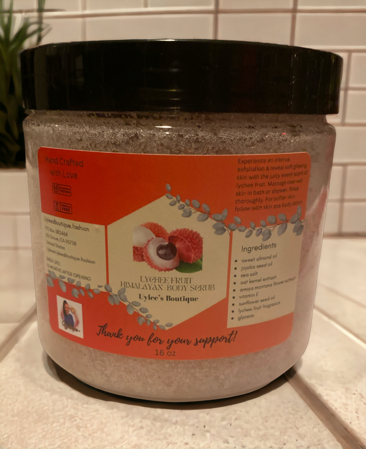 Lychee Fruit Himalayan Body Scrub, 16 oz