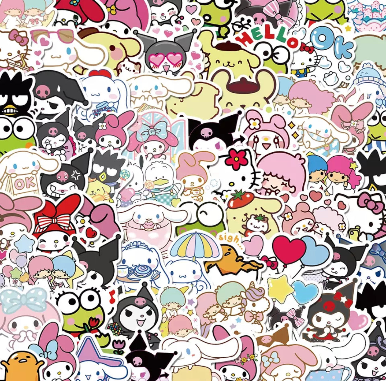 Random Fun Kawaii Sanrio Stickers, Hello Kitty and Friends