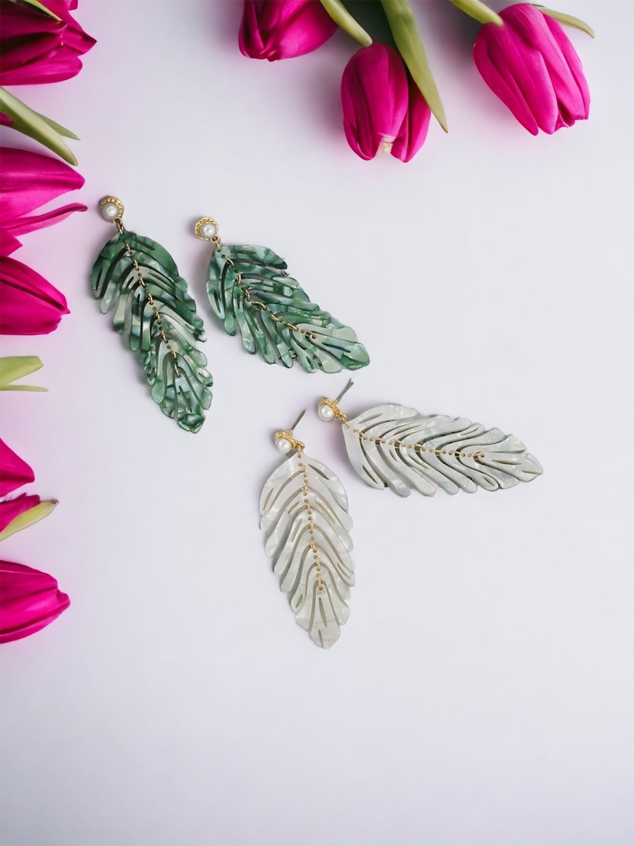 Leaf Shape Dangle Earrings