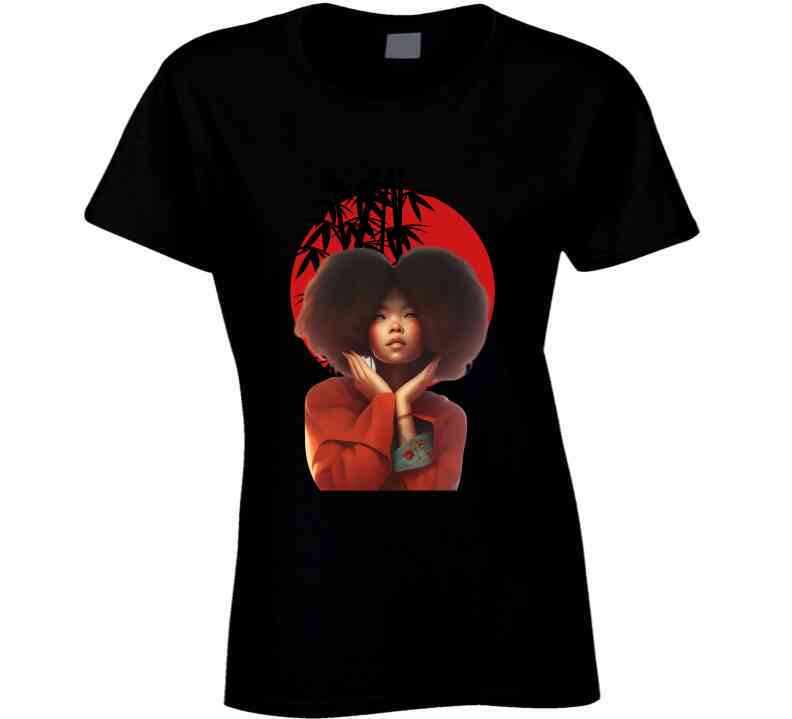 Blackanese Beauty with Bamboo Ladies T Shirt