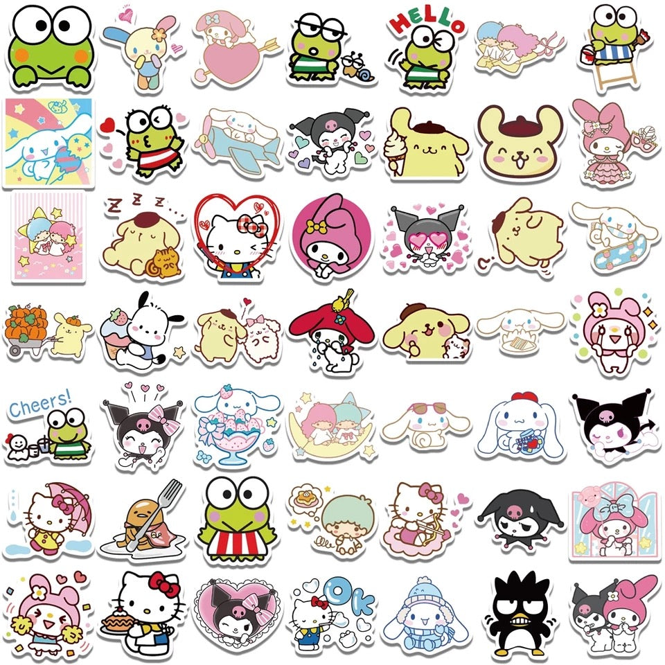 Random Fun Kawaii Sanrio Stickers, Hello Kitty and Friends