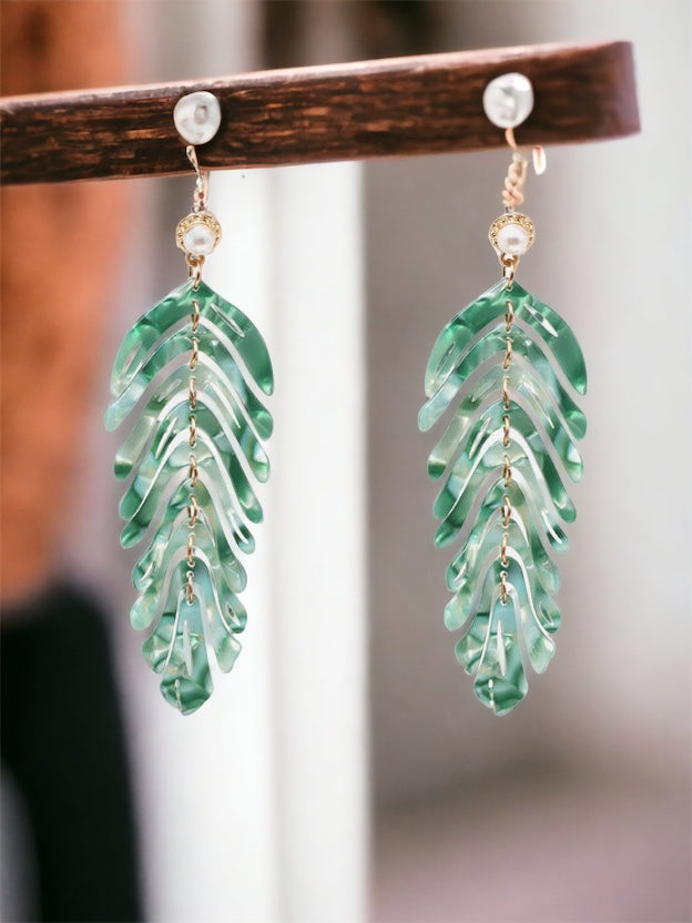 Leaf Shape Dangle Earrings