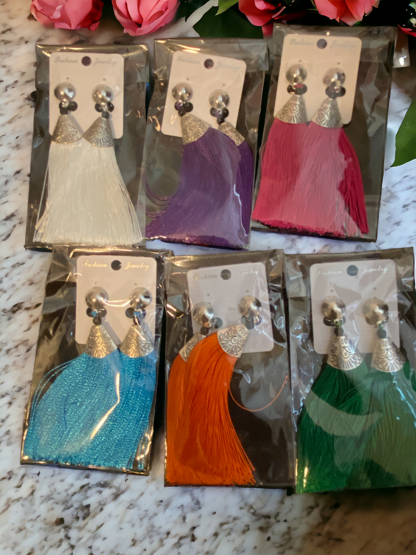 Clip-On Tassel Fringe Earrings