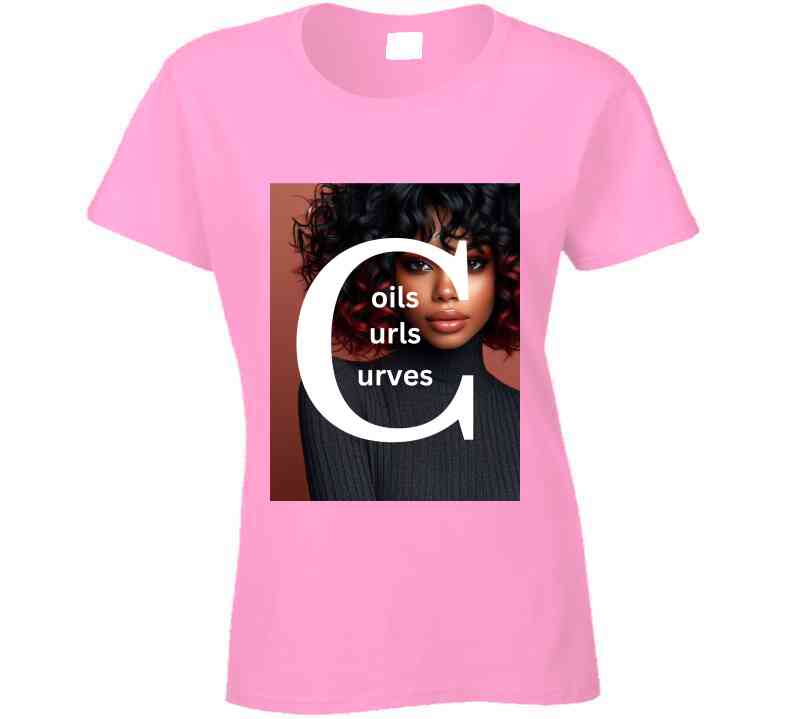Coils Curls Curves Ladies T Shirt