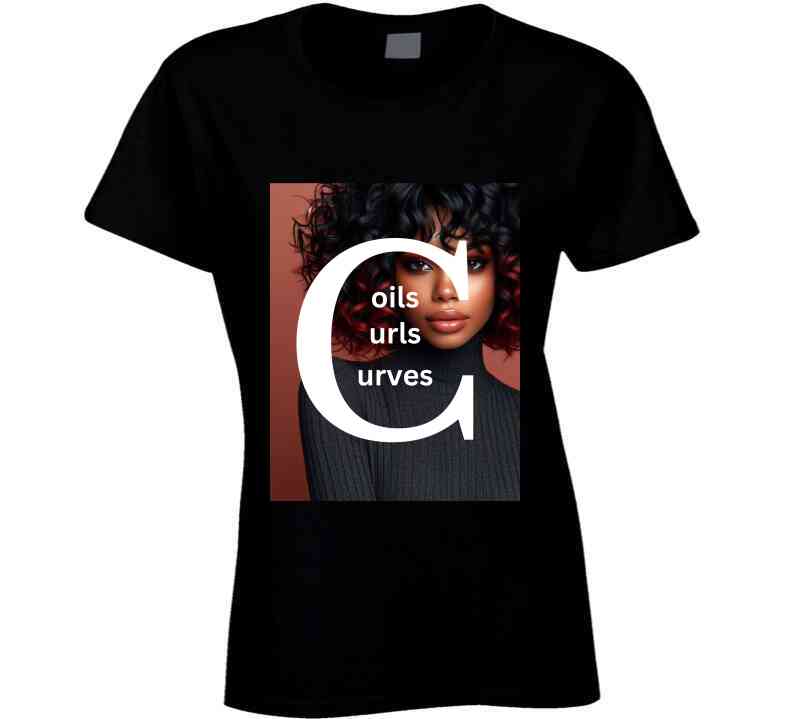 Coils Curls Curves Ladies T Shirt