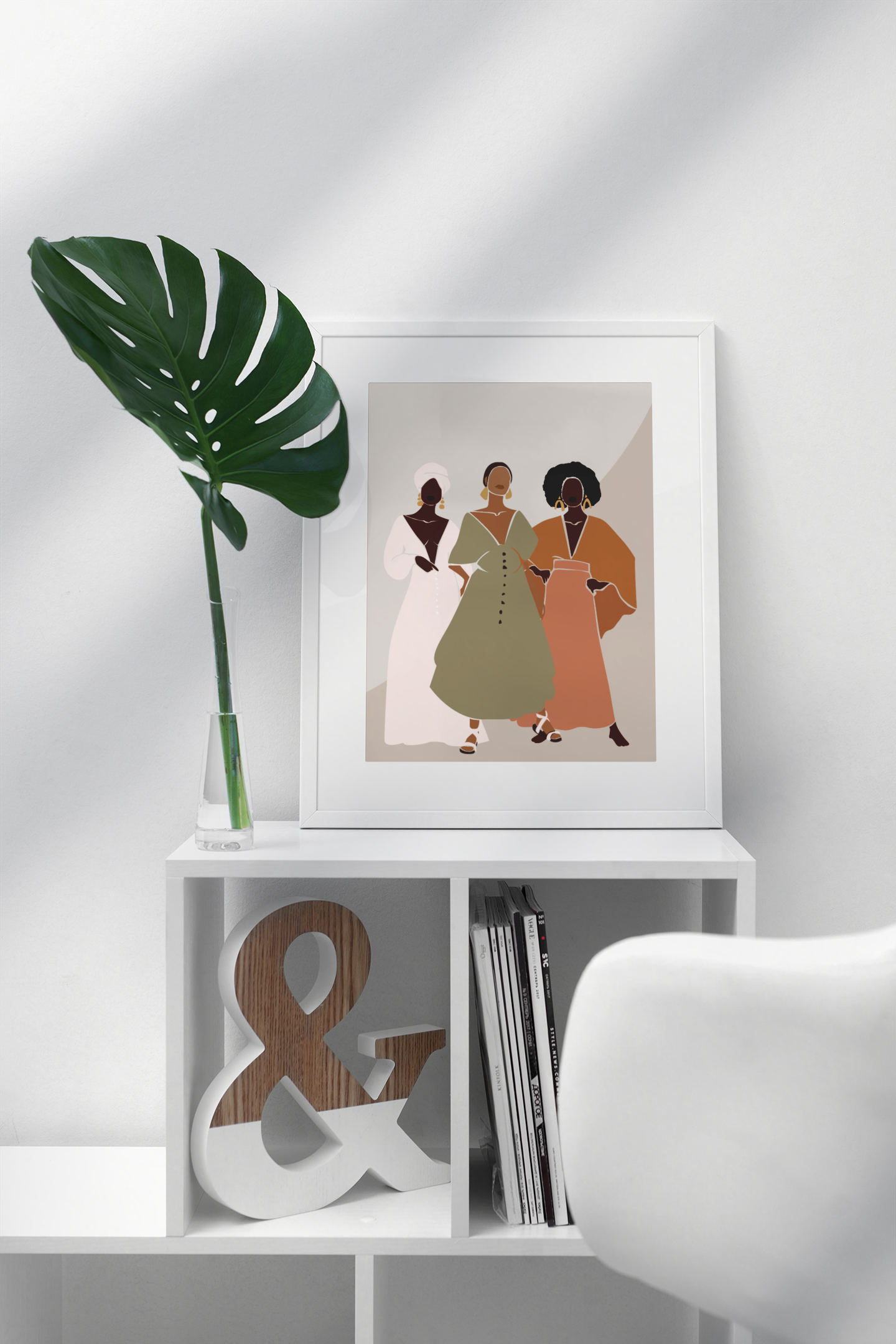 Three Women African American Framed Wall Art - Digital Download