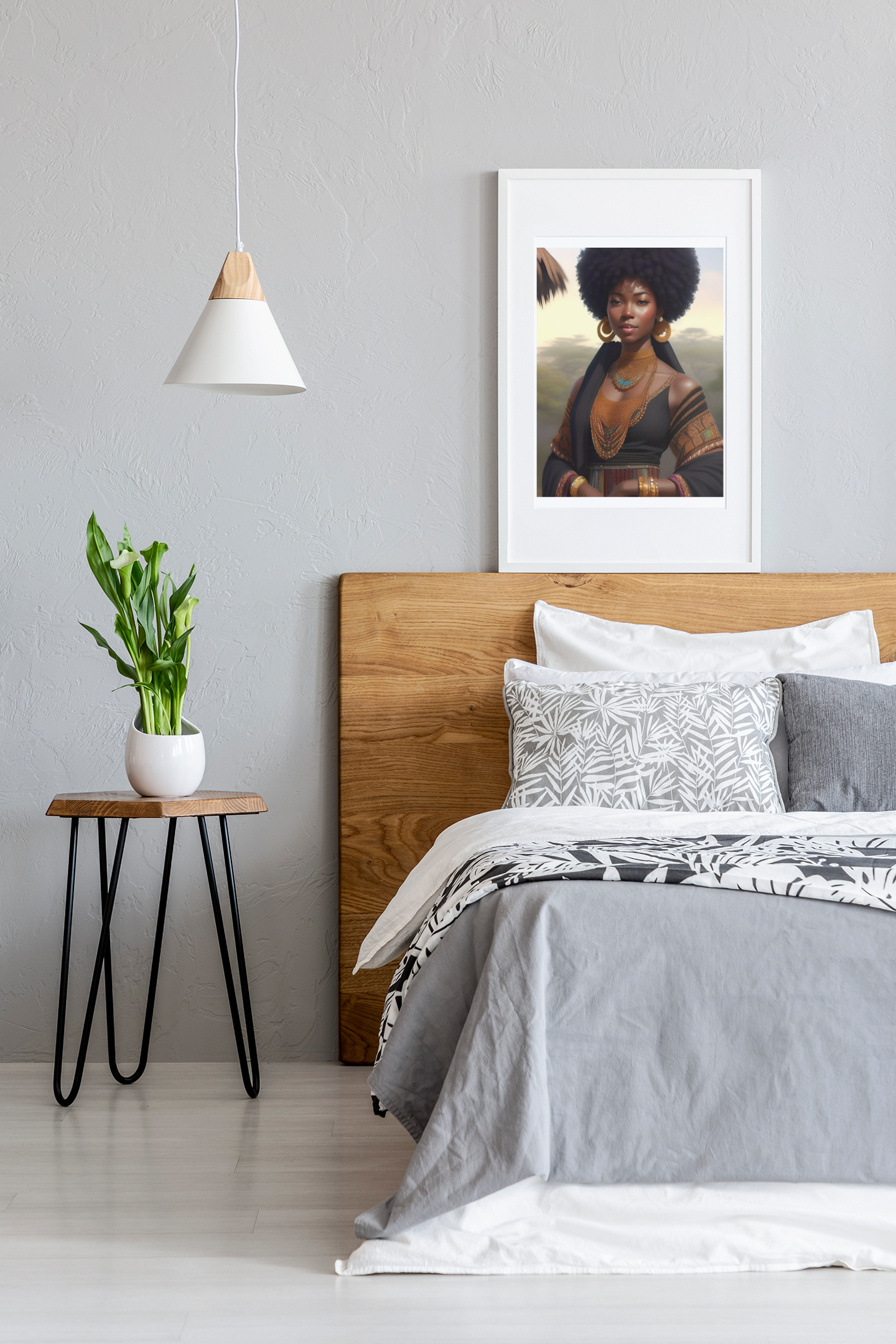 African Beauty Framed Art - Digital Download