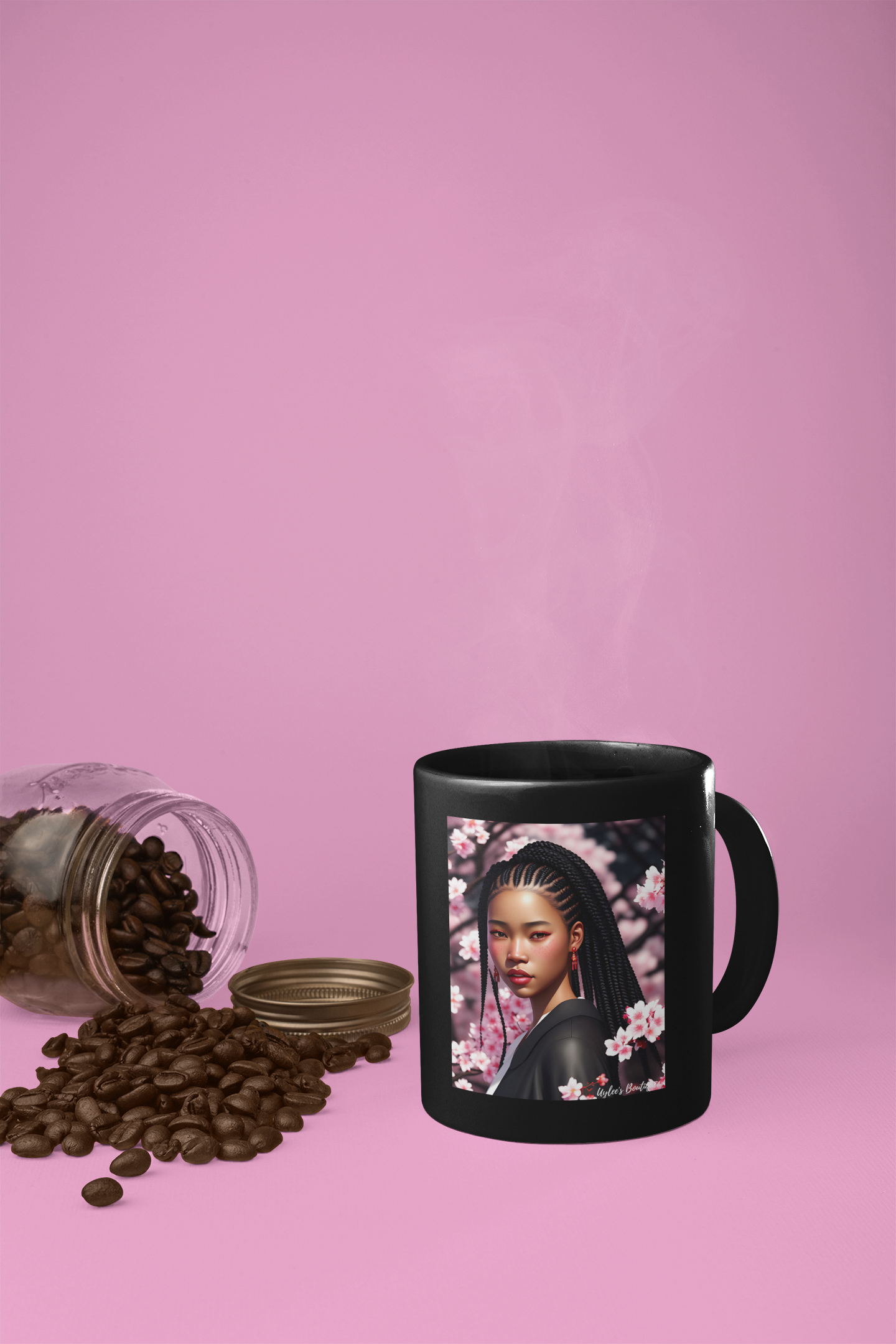 Cherry Blossom Blasian Princess Mug