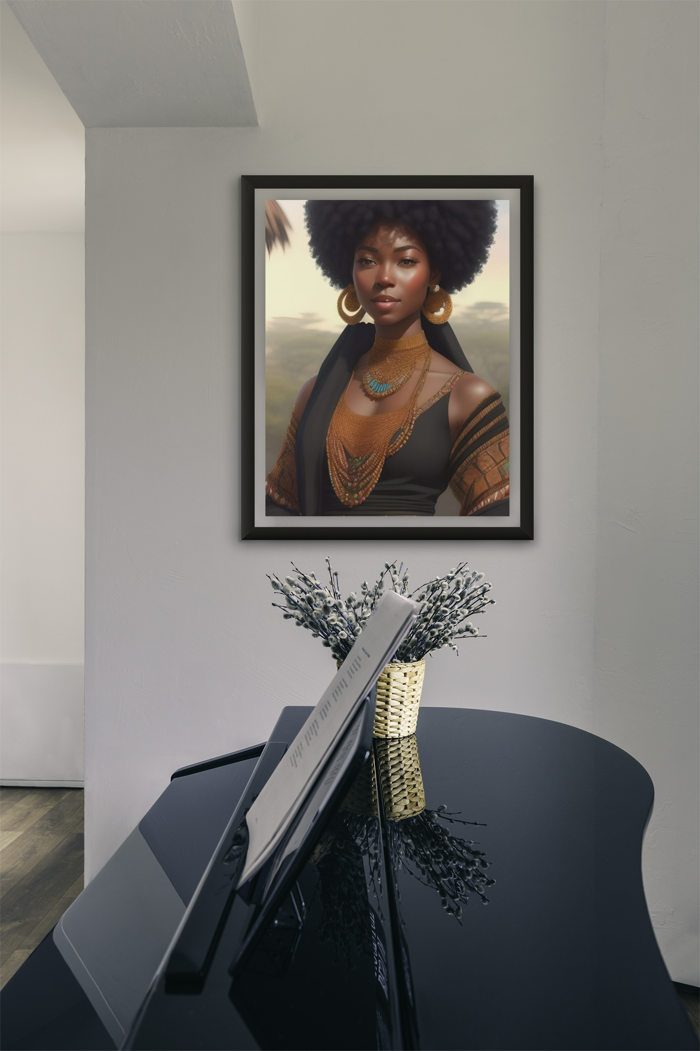 African Beauty Framed Art - Digital Download