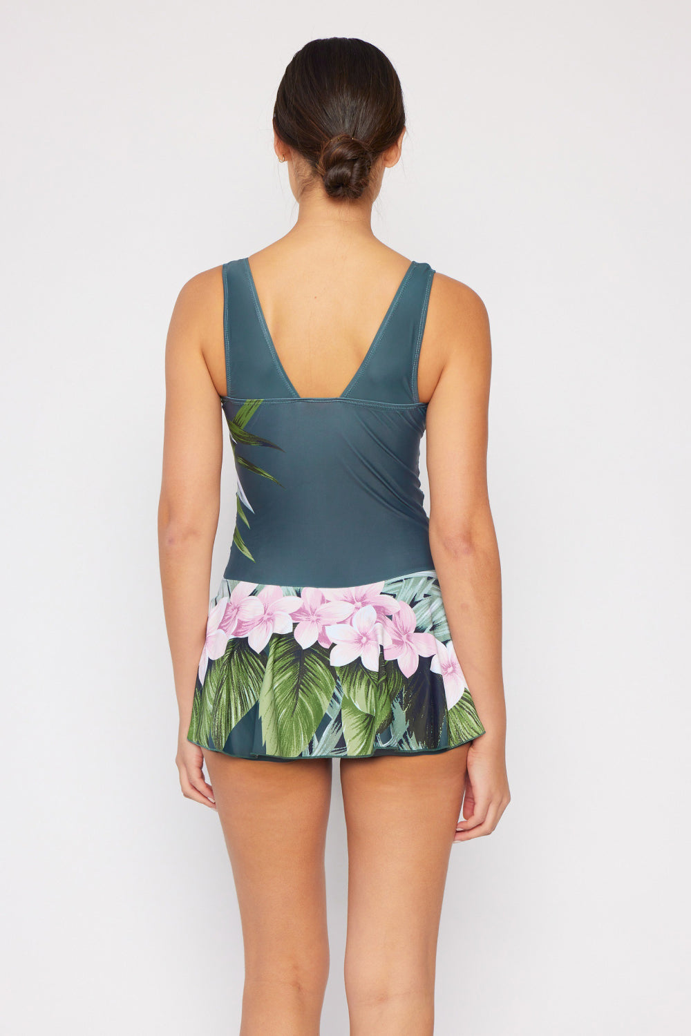 Marina West Swim Full Size Clear Waters Swim Dress in Aloha Forest (Mommy and Me Set)