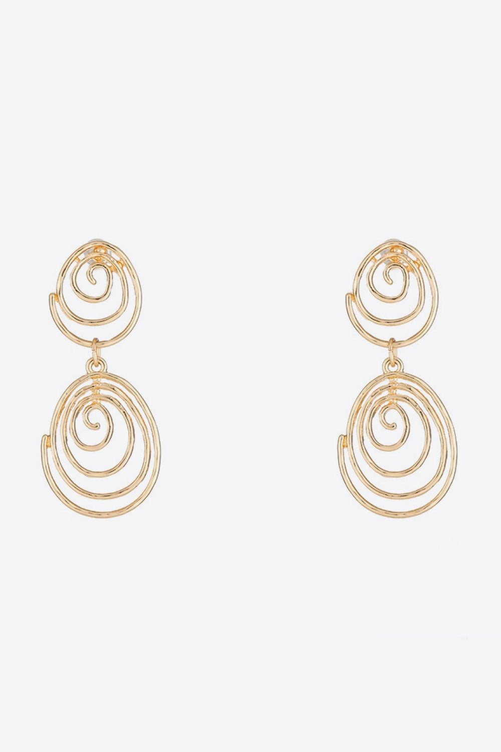 Uylee's Boutique 18K ゴールドメッキ合金スパイラル イヤリング