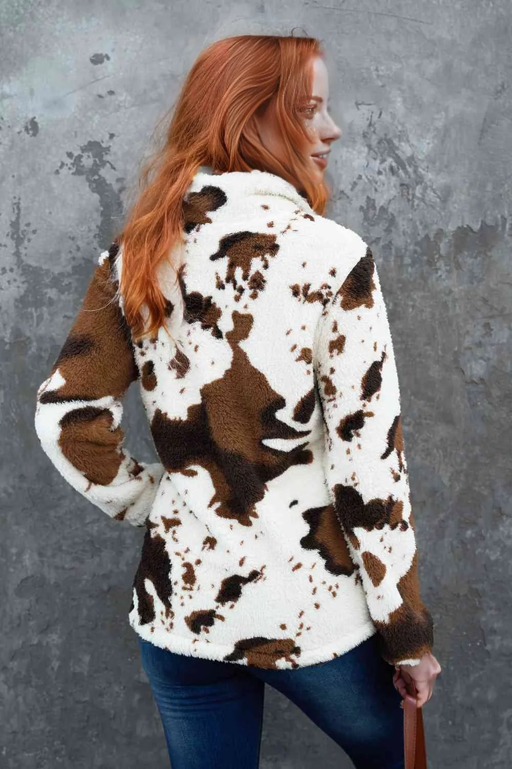 Quarter-Zip Long Sleeve Teddy Sweatshirt
