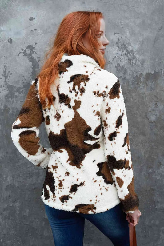 Quarter-Zip Long Sleeve Teddy Sweatshirt