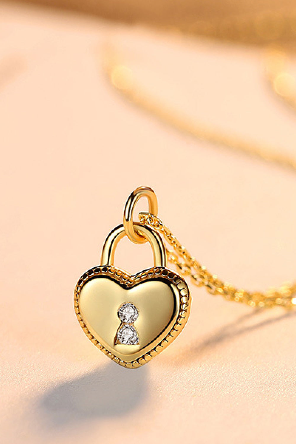 Uylee's Boutique Heart Lock Pendant 925 Sterling Silver Necklace