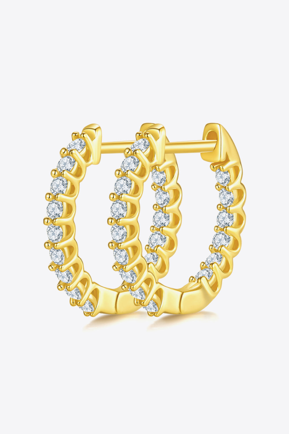 Moissanite 925 Sterling Silver Earrings - Available in Silver, Gold, and Rose Gold