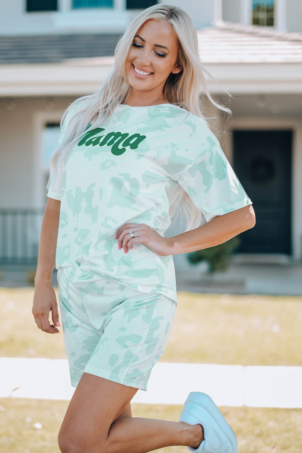 Women Printed Letter Graphic Lounge Set (Mommy and Me Set)